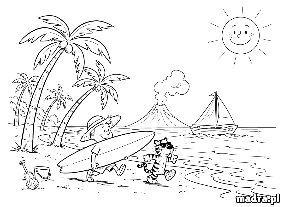 kolorowanka wakacje