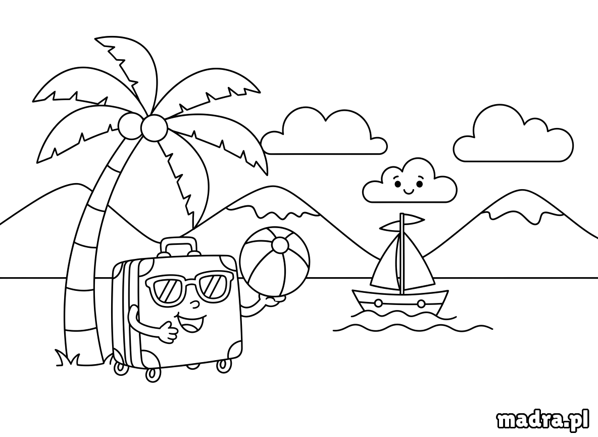 kolorowanka wakacje
