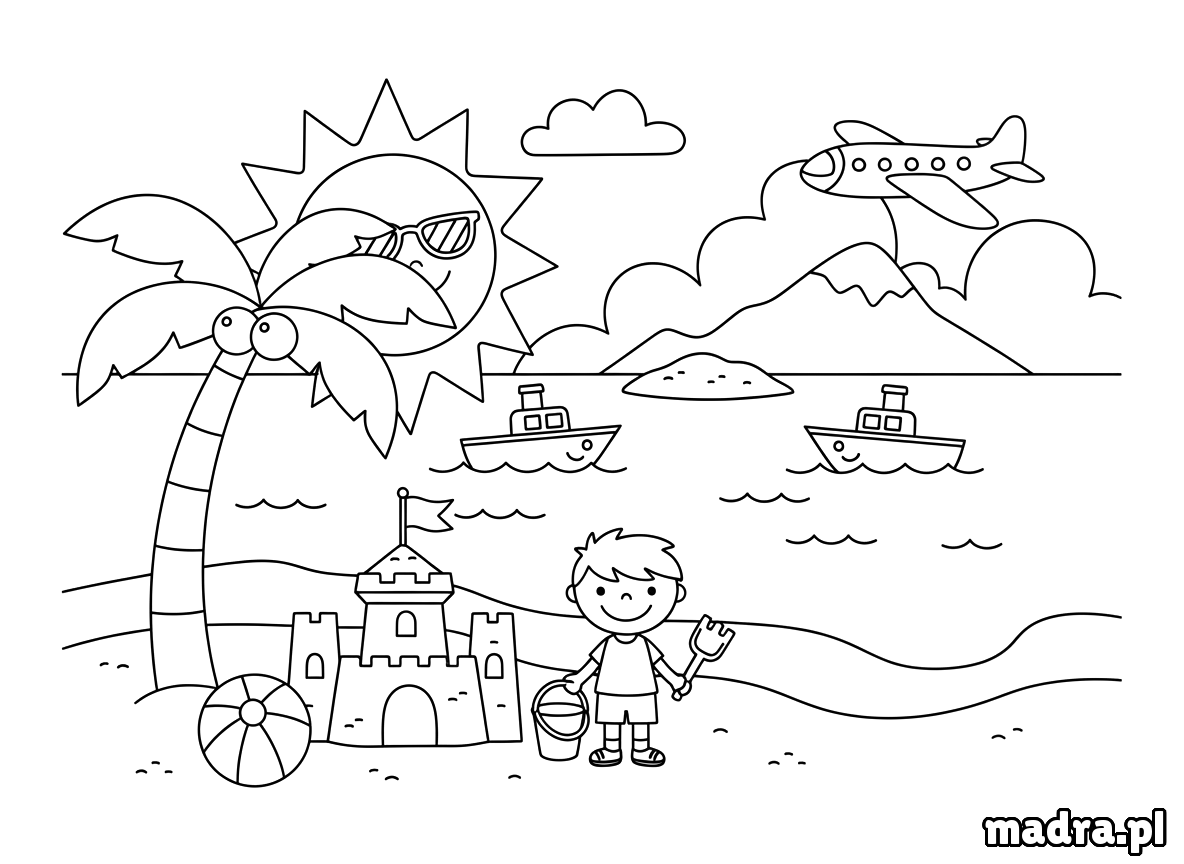 kolorowanka wakacje