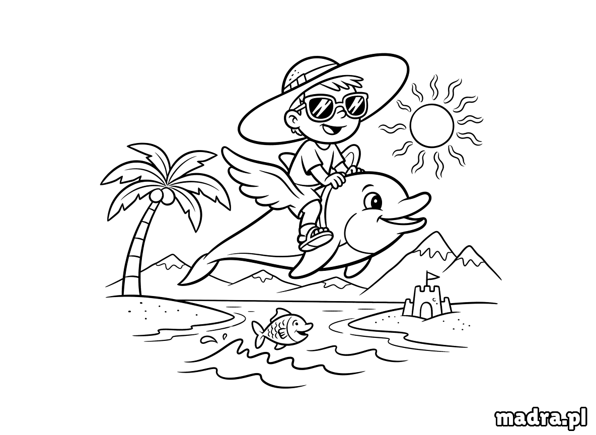 kolorowanka wakacje