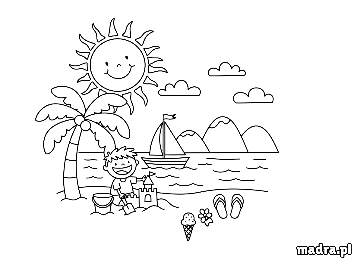 kolorowanka wakacje