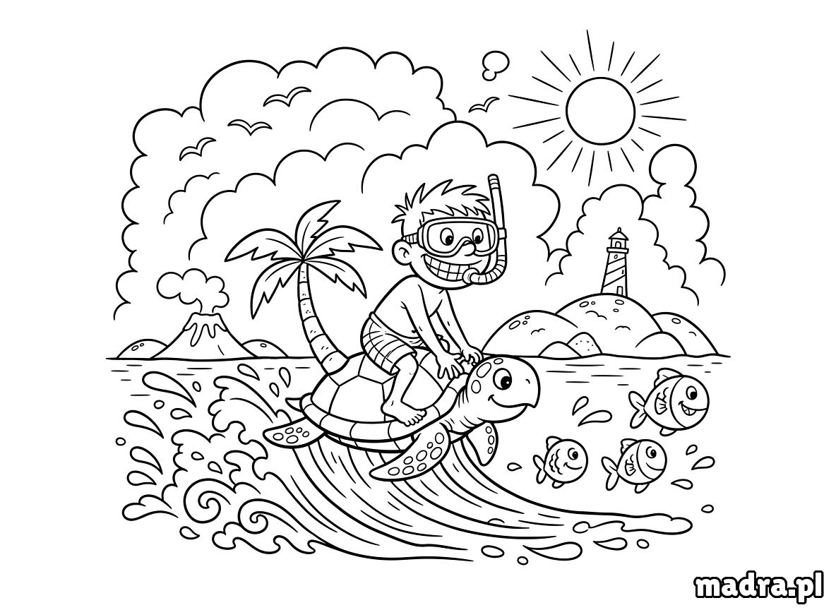 kolorowanka wakacje