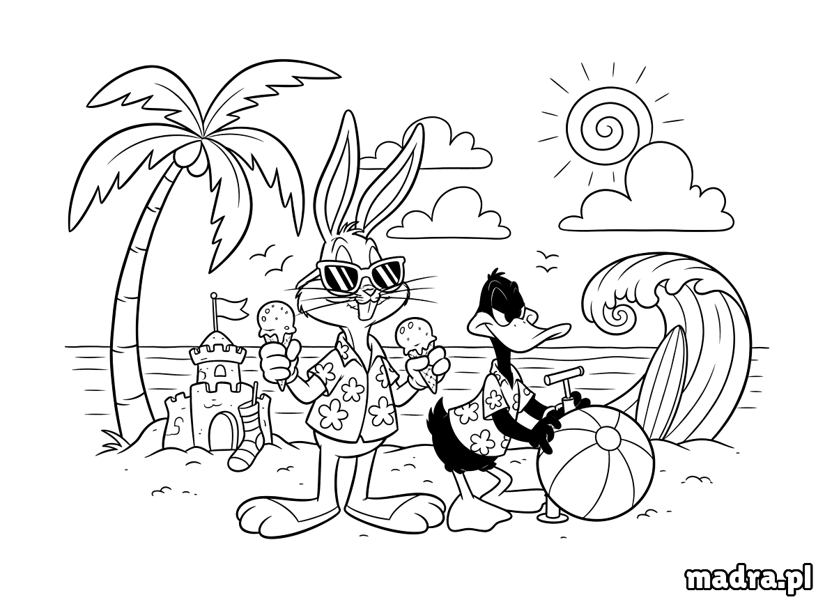 kolorowanka wakacje