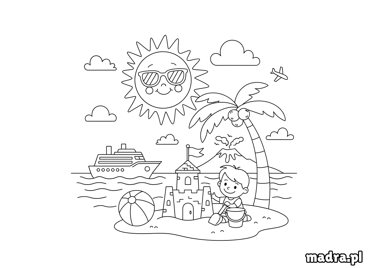 kolorowanka wakacje