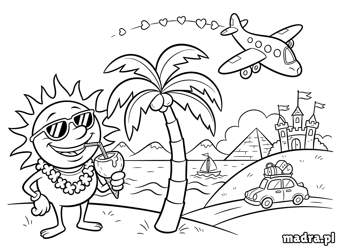 kolorowanka wakacje
