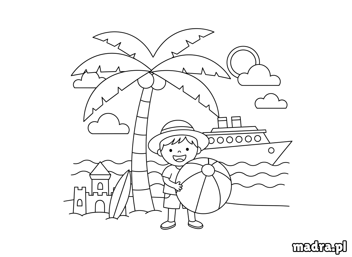 kolorowanka wakacje