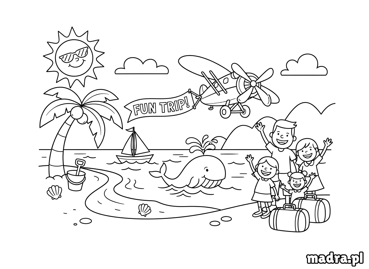 kolorowanka wakacje