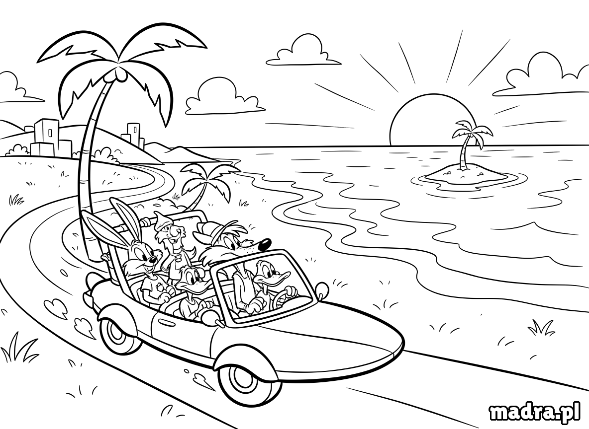kolorowanka wakacje