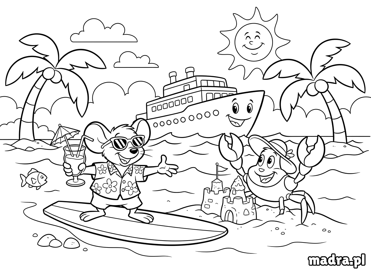 kolorowanka wakacje