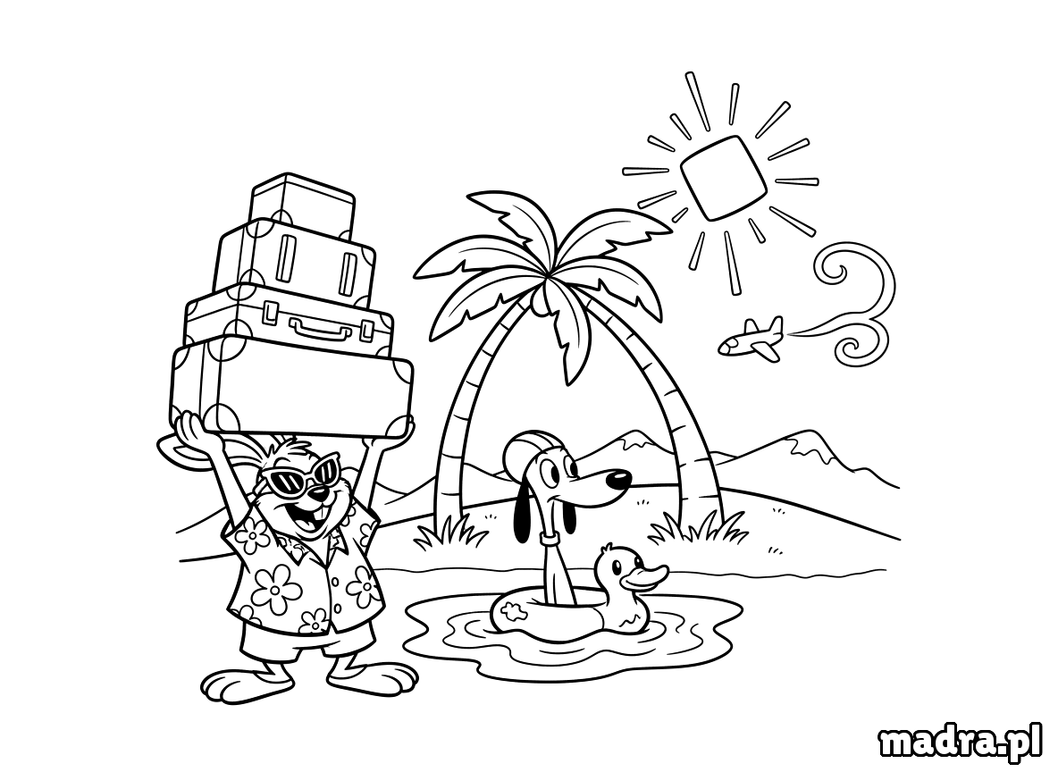 kolorowanka wakacje