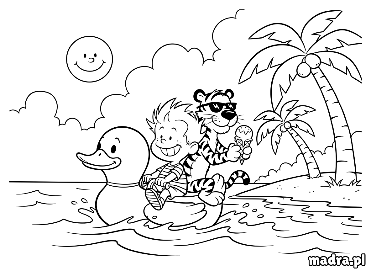 kolorowanka wakacje