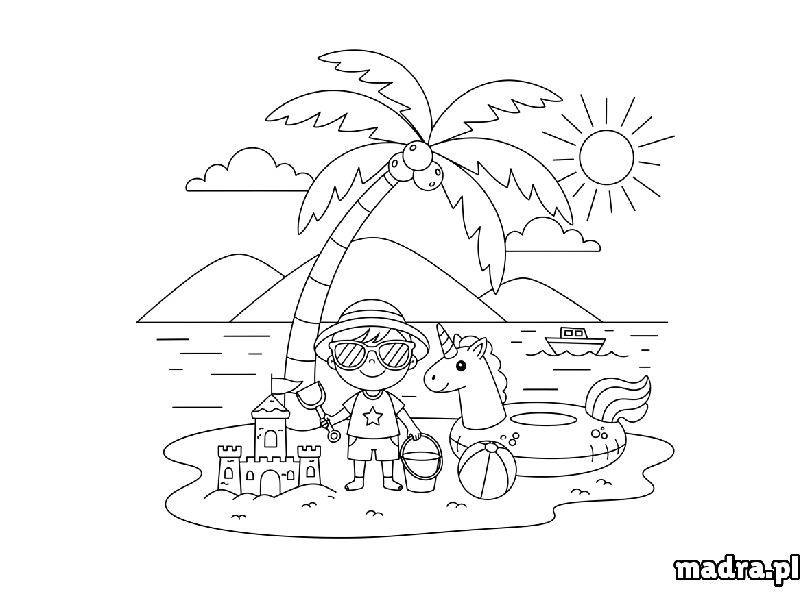 kolorowanka wakacje