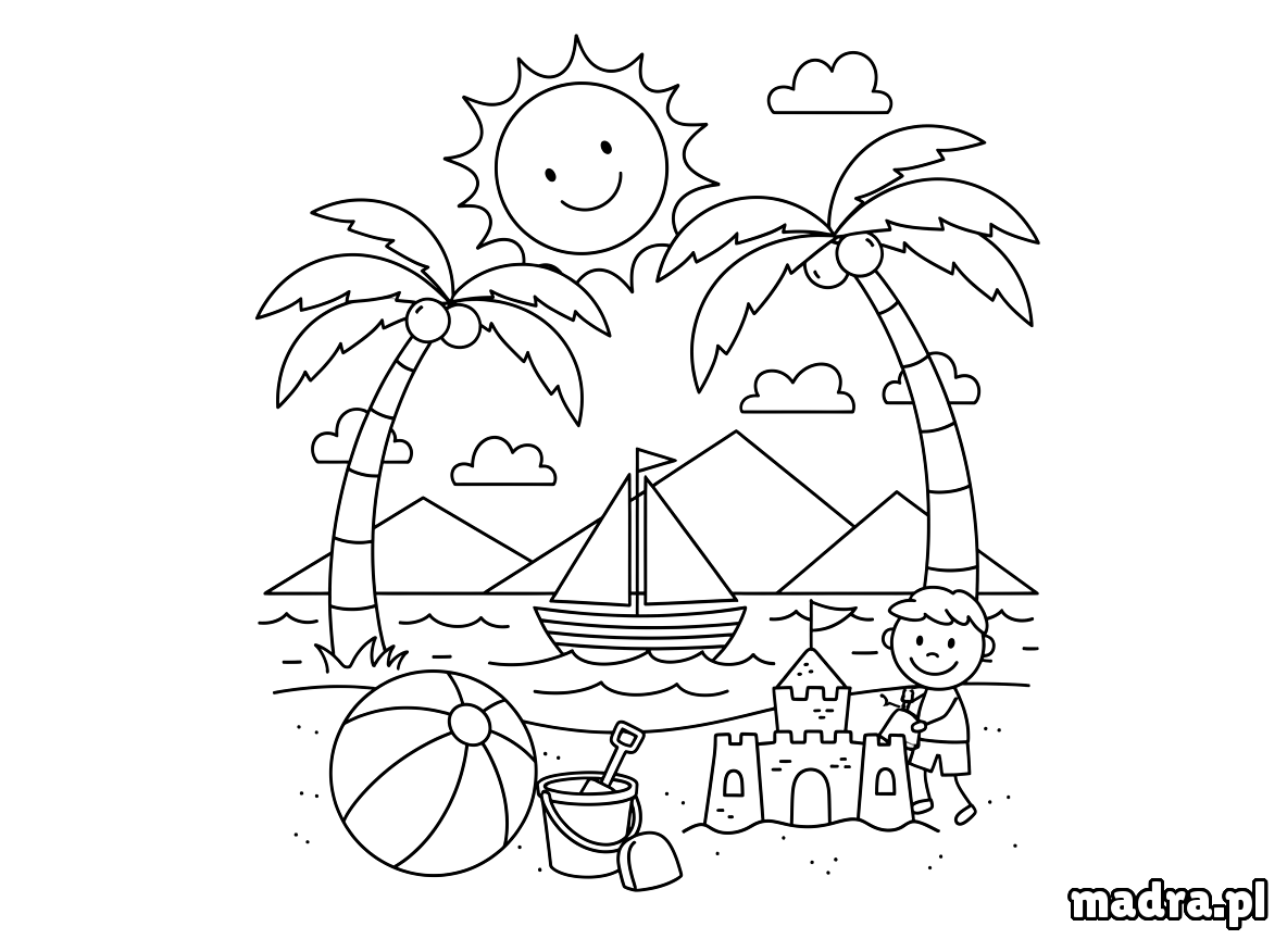 kolorowanka wakacje